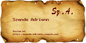 Szende Adrienn névjegykártya